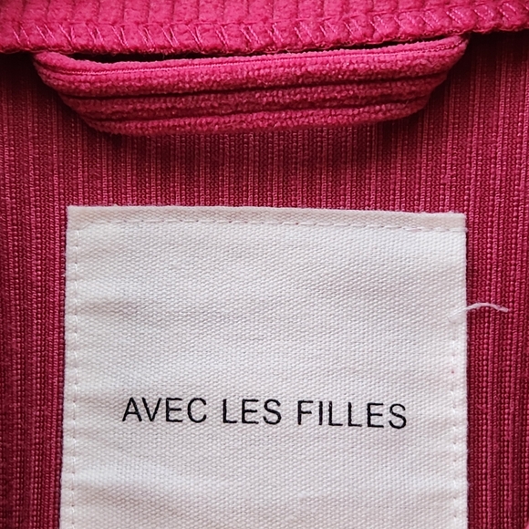 AVEC LES FILLES Women's Shacket Medium Red Corduroy Lagenlook Tunic Top - Picture 2 of 11